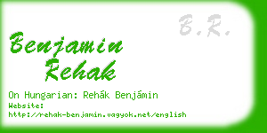 benjamin rehak business card